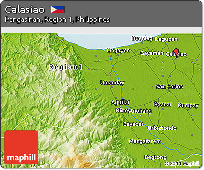 Physical 3D Map of Calasiao