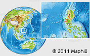 Physical Location Map of the area around 15° 48' 18" N, 119° 55' 30" E