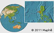 Satellite Location Map of Calasiao