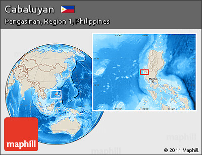 Shaded Relief Location Map of Cabaluyan