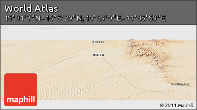 Satellite Panoramic Map of the Area around 15° 48' 18" N, 11° 7' 30" E