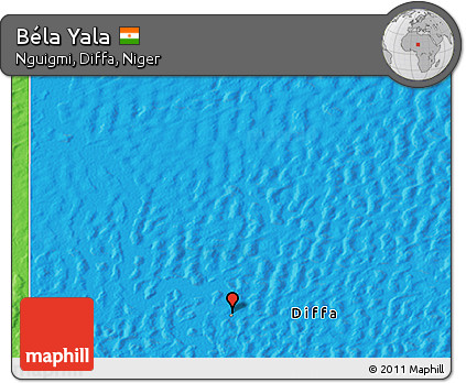 Political 3D Map of Béla Yala