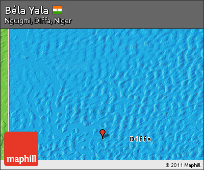 Political 3D Map of Béla Yala