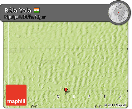Physical Map of Béla Yala
