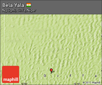Physical Map of Béla Yala