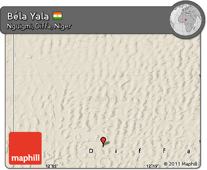 Shaded Relief Map of Béla Yala