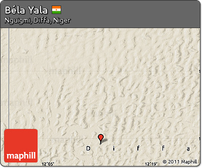 Shaded Relief Map of Béla Yala