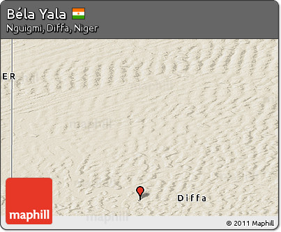 Shaded Relief Panoramic Map of Béla Yala