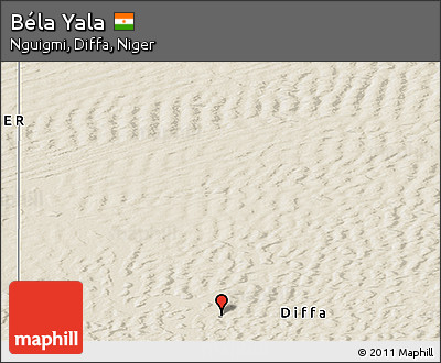 Shaded Relief Panoramic Map of Béla Yala
