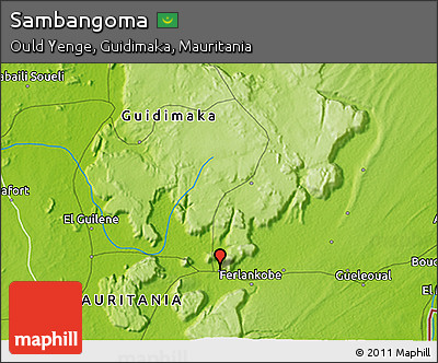 Physical 3D Map of Sambangoma
