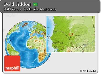 Physical Location Map of Ould Jiddou