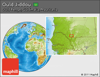 Physical Location Map of Ould Jiddou