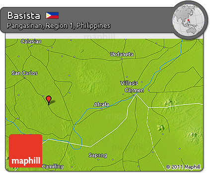 Physical 3D Map of Basista