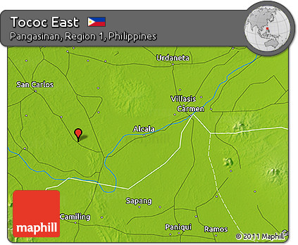 Physical 3D Map of Tococ East