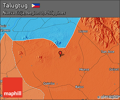 Political 3D Map of Talugtug