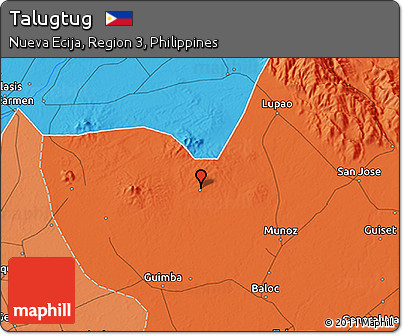 Political 3D Map of Talugtug