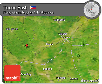 Satellite 3D Map of Tococ East