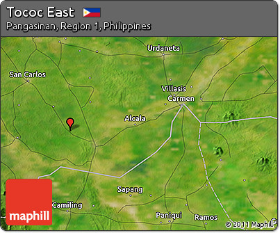 Satellite 3D Map of Tococ East