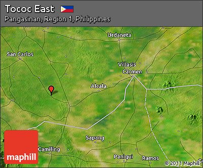 Satellite 3D Map of Tococ East