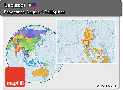 Political Location Map of Legazpi