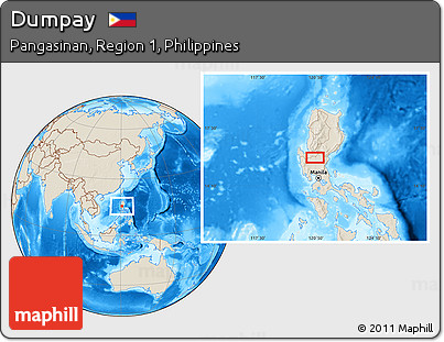 Shaded Relief Location Map of Dumpay