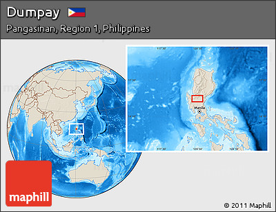 Shaded Relief Location Map of Dumpay