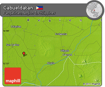 Physical Map of Cabueldatan