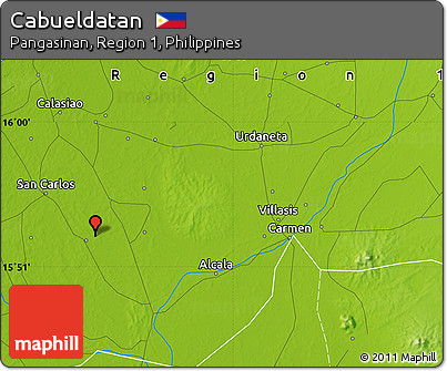 Physical Map of Cabueldatan