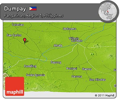 Physical Panoramic Map of Dumpay