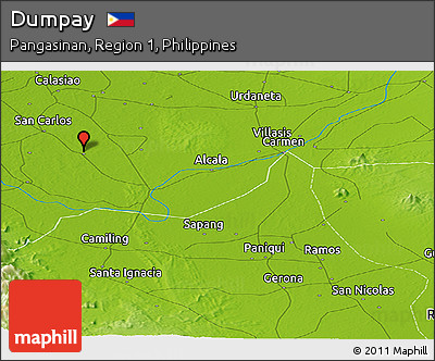 Physical Panoramic Map of Dumpay