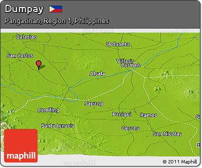 Physical Panoramic Map of Dumpay