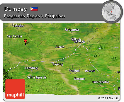 Satellite Panoramic Map of Dumpay