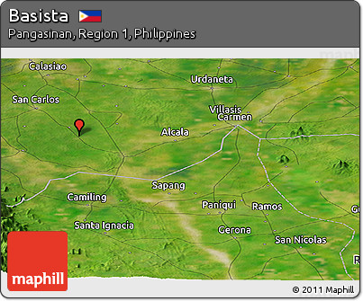 Satellite Panoramic Map of Basista