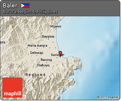 Shaded Relief 3D Map of Baler