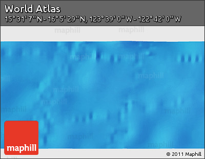 Shaded Relief 3D Map of the Area around 15° 48' 18" N, 123° 10' 30" W