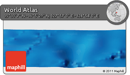 Physical Panoramic Map of the Area around 15° 48' 18" N, 128° 25' 30" E