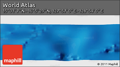 Physical Panoramic Map of the Area around 15° 48' 18" N, 128° 25' 30" E