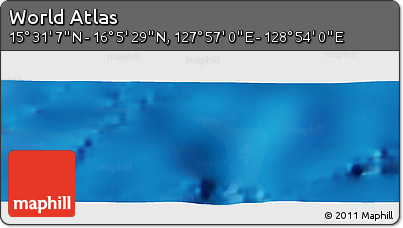 Physical Panoramic Map of the Area around 15° 48' 18" N, 128° 25' 30" E