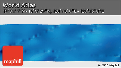 Physical Panoramic Map of the Area around 15° 48' 18" N, 129° 16' 30" E