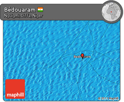 Political 3D Map of Bédouaram