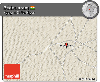 Shaded Relief 3D Map of Bédouaram