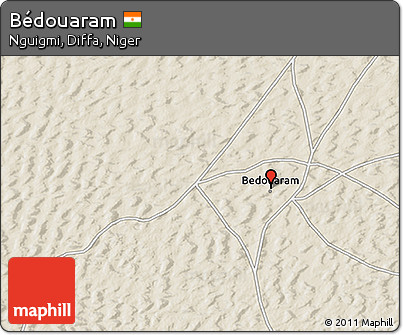 Shaded Relief 3D Map of Bédouaram