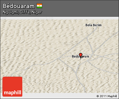Shaded Relief Panoramic Map of Bédouaram