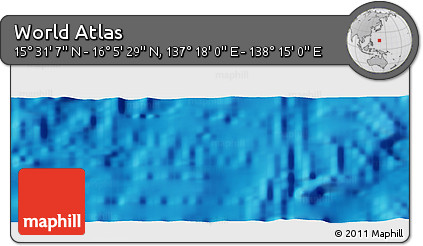 Physical Panoramic Map of the Area around 15° 48' 18" N, 137° 46' 30" E