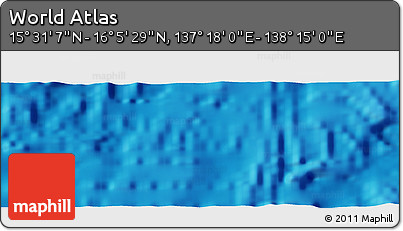 Physical Panoramic Map of the Area around 15° 48' 18" N, 137° 46' 30" E