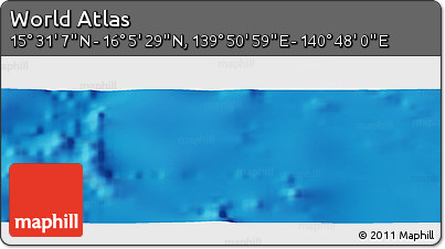 Physical Panoramic Map of the Area around 15° 48' 18" N, 140° 19' 29" E