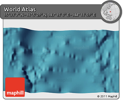 Satellite 3D Map of the Area around 15° 48' 18" N, 143° 43' 29" E