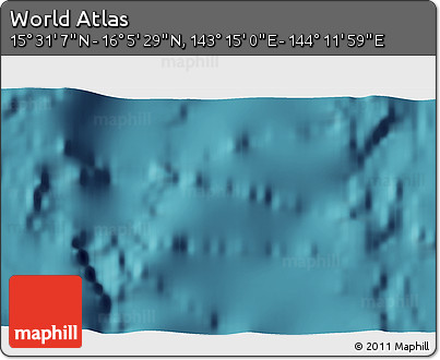 Satellite 3D Map of the Area around 15° 48' 18" N, 143° 43' 29" E