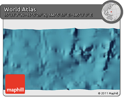 Satellite 3D Map of the Area around 15° 48' 18" N, 144° 34' 29" E