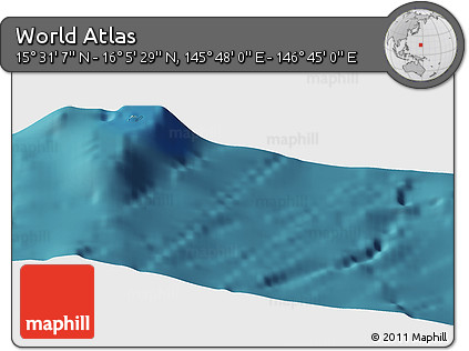 Satellite Panoramic Map of the Area around 15° 48' 18" N, 146° 16' 30" E